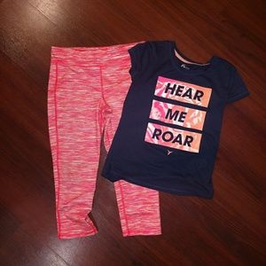 Old Navy girls active wear capri and top 14